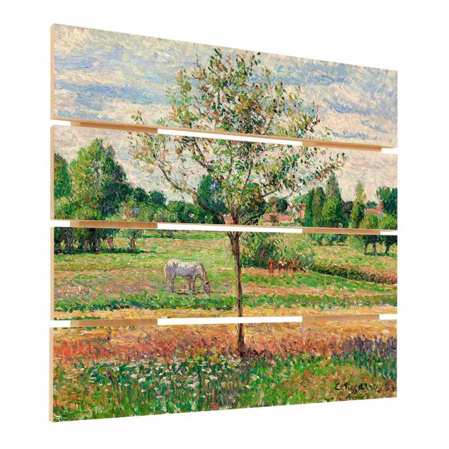 Tableaux romantisme Camille Pissarro - Prairie avec cheval gris, Eragny