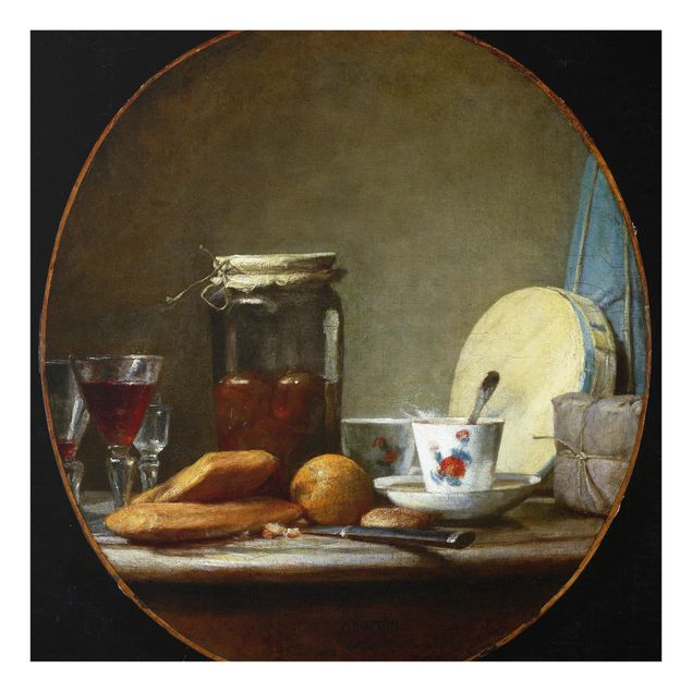 Reproduction tableaux célèbres Jean-Baptiste Siméon Chardin - Bocal d'abricots