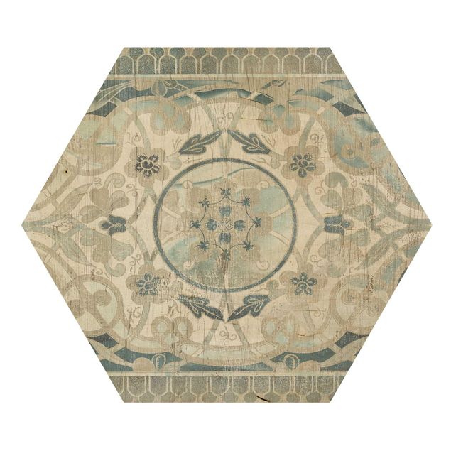 Hexagone en bois - Wood Panels Persian Vintage I