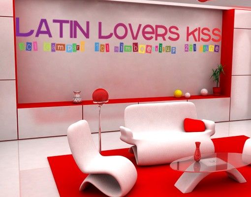 Stickers muraux citation No.238 Latin Lovers Kiss