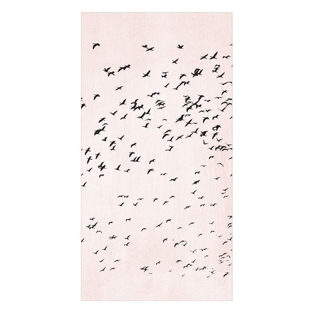 Revêtement mural de douche - Flock Of Birds In The Sunset