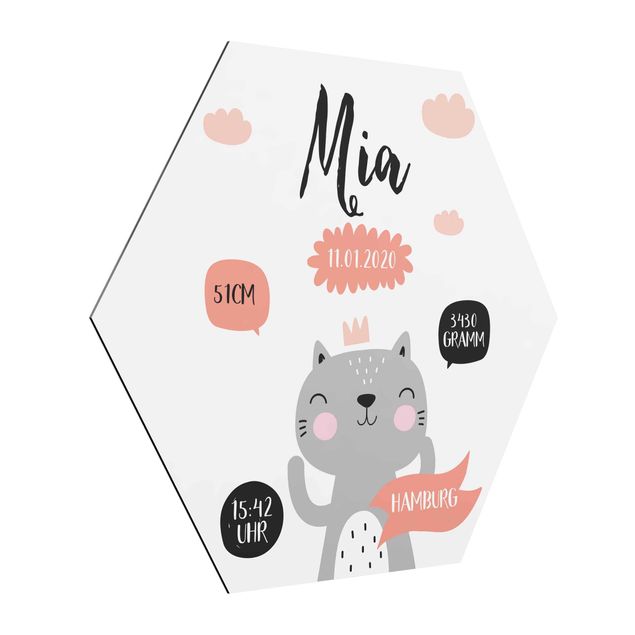 Tableau animaux The Happy Kitty texte personnalisé