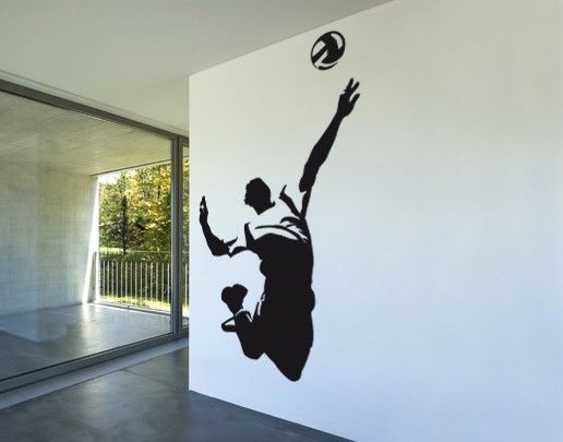 Sticker mural sport No.UL412 joueur de volley-ball