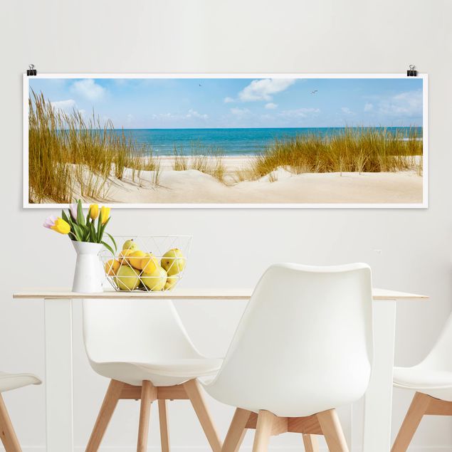 Poster panoramique plage - Beach On The North Sea