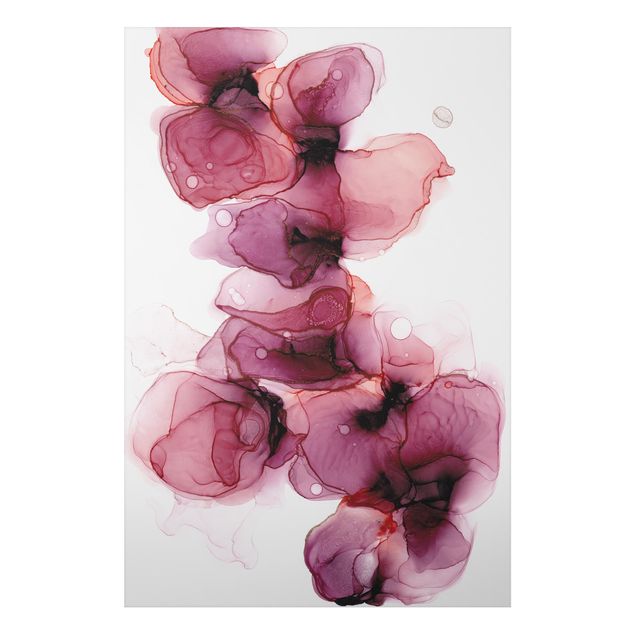 Tableaux moderne Fleurs sauvages en violet et or