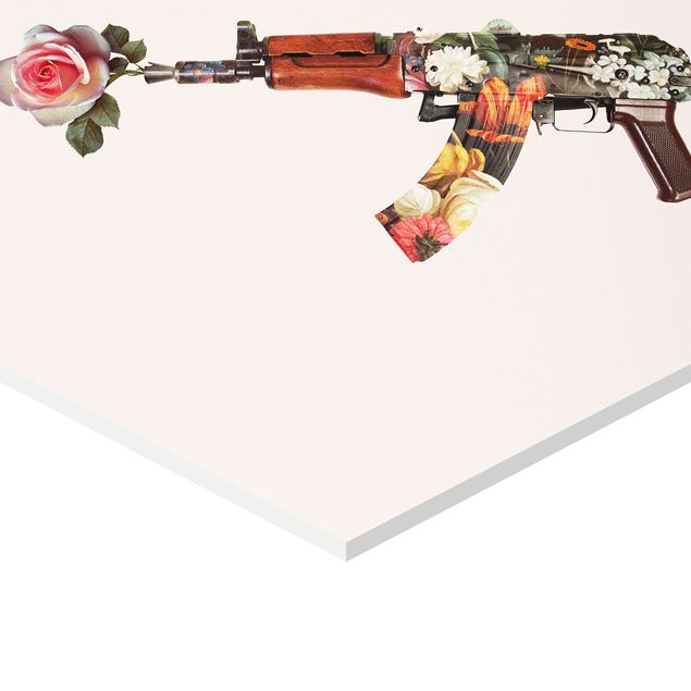 Tableau couleur rose Pistolets avec Bouquet