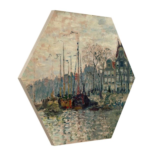 reproduction tableau monet Claude Monet - Vue du Prins Hendrikkade et du Kromme Waal à Amsterdam