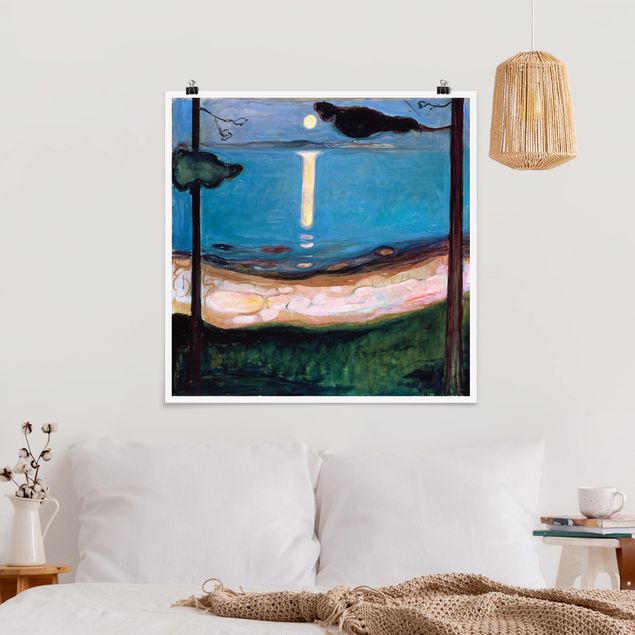 Tableau paysage Edvard Munch - Nuit de lune