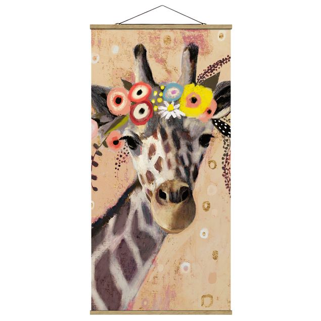 Cadre animaux Klimt Girafe