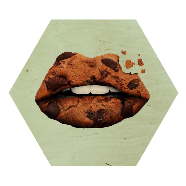 Hexagone en bois - Lips With Biscuit