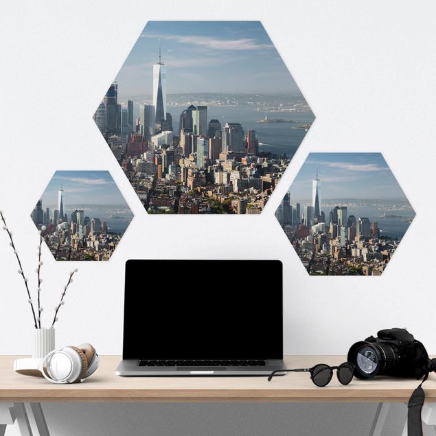 Tableau hexagon Vue de l'Empire State Building