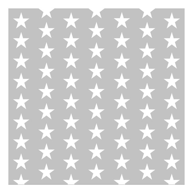 Papier adhésif pour meuble White Stars On Grey Background