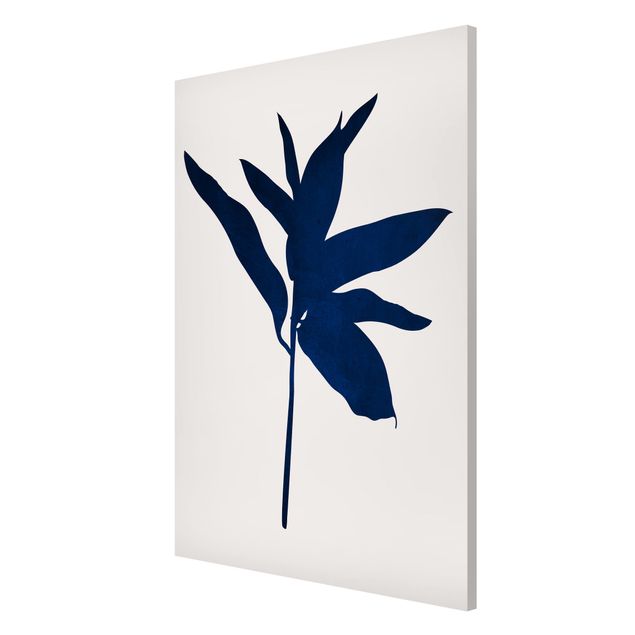 Tableaux magnétiques avec fleurs Monde végétal graphique - Bleu
