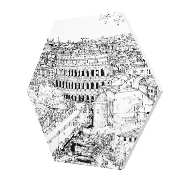 Tableaux muraux Étude de la ville - Rome