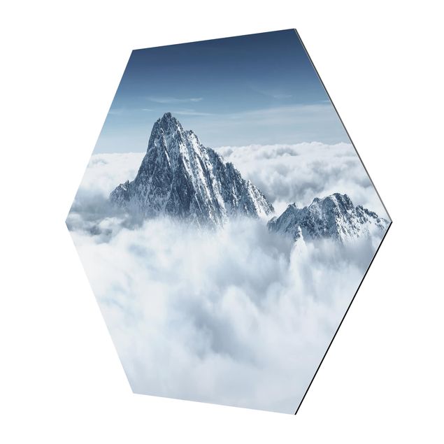 Tableau bleu Les Alpes au-dessus des nuages