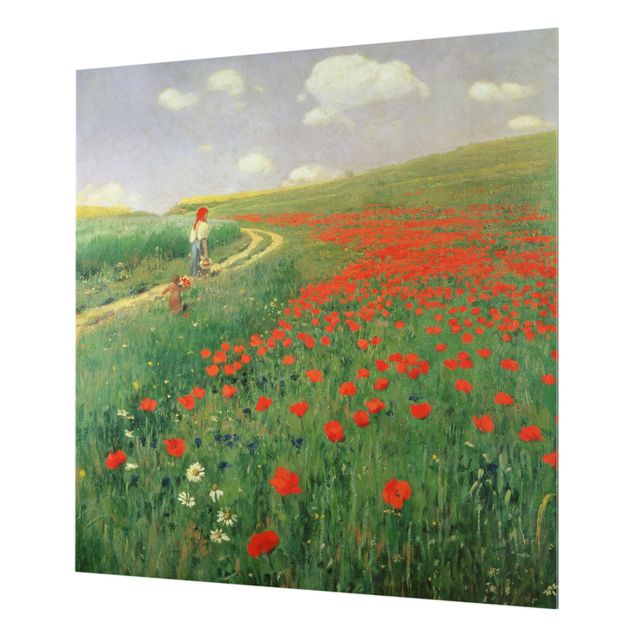 Reproductions tableaux Pál Szinyei-Merse - Paysage d'été avec un coquelicot en fleur