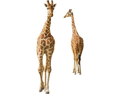 Décoration chambre bébé Deux girafes