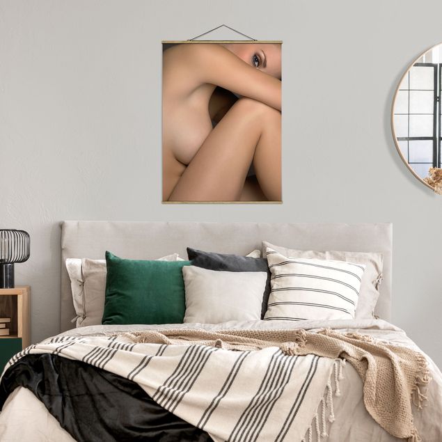 Tableau moderne Photo latérale de femme nue