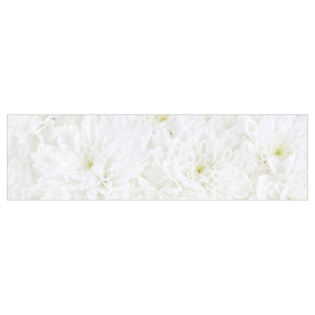 Revêtement mural cuisine - Dahlias Sea Of Flowers White