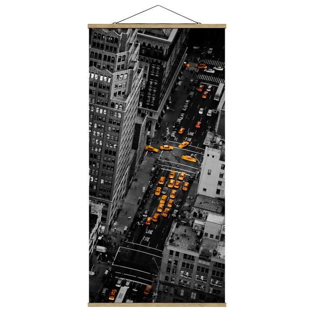 Tableau de ville Lumières de taxi à Manhattan