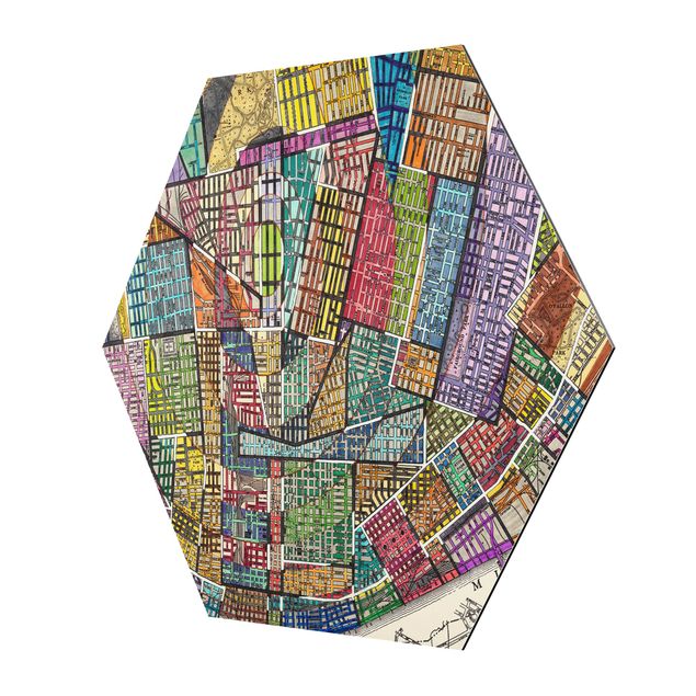 Tableau hexagonal Carte moderne de St. Louis