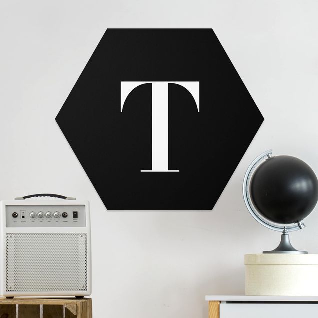 Tableaux modernes Lettre Serif Noir T