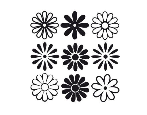 Sticker pour fenêtres - No.132 nine blossoms