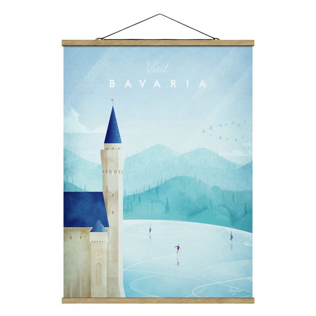 Tableau reproduction Poster de voyage - Bavière