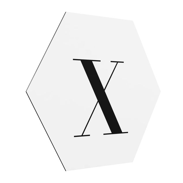 Tableau lettres Lettre Serif Blanc X