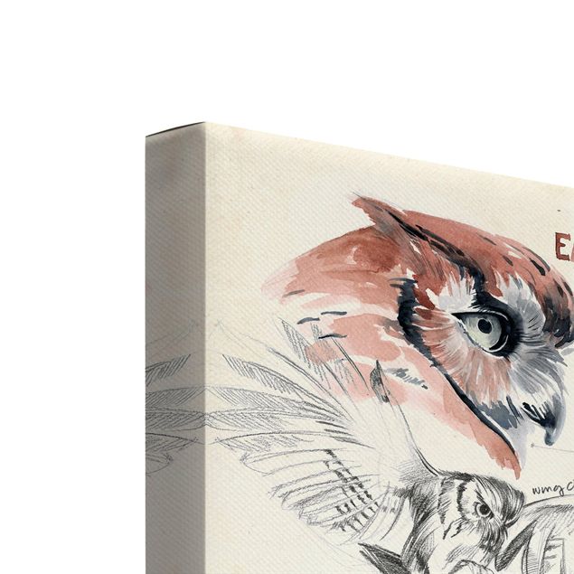 Impression sur toile - Wilderness Journal Owl And Fox Set I