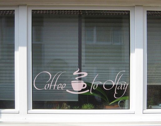 Sticker pour fenêtres - No.UL419 Coffee to Stay 2