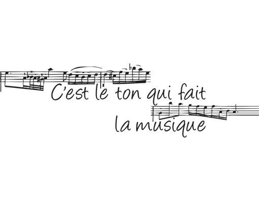 Stickers muraux citations proverbes No.CG108 Music French Saying