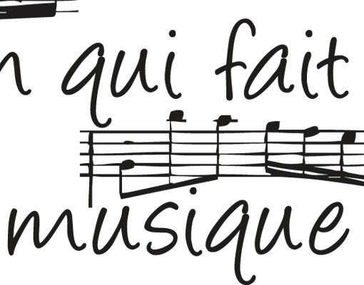 Stickers muraux No.CG108 Music French Saying