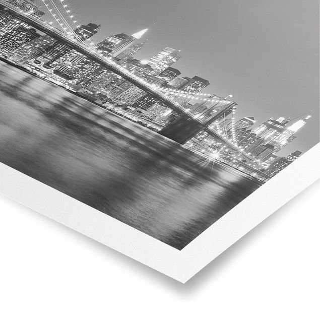 Tableaux modernes Pont de Manhattan la nuit II