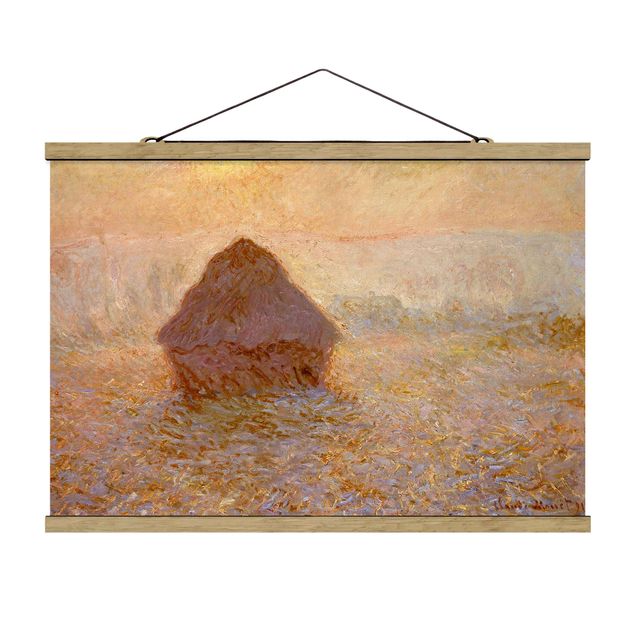 Tableau artistique Claude Monet - La meule de foin dans la brume