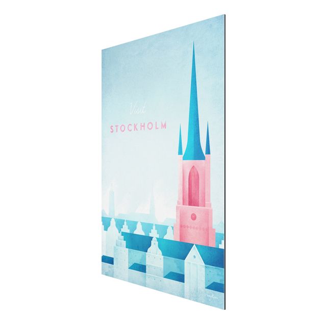 Tableau ville Poster de voyage - Stockholm