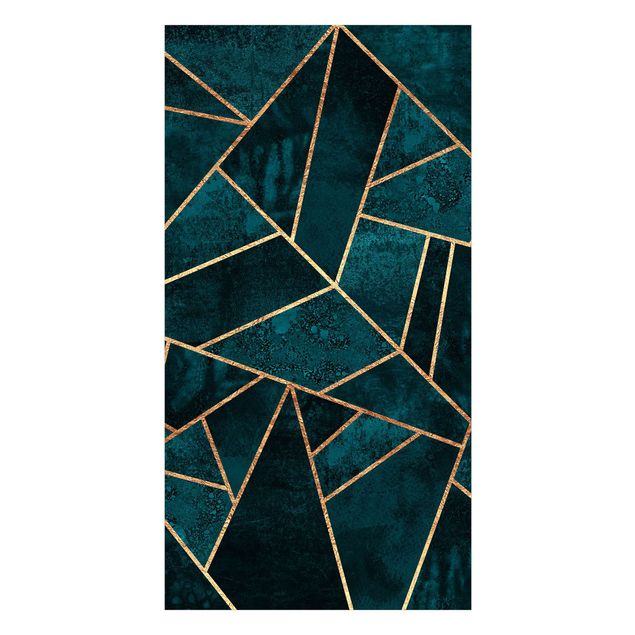Revêtement mural de douche - Dark Turquoise With Gold