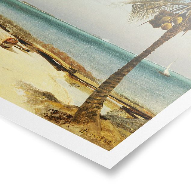 Tableau bord de mer Albert Bierstadt - Côte tropicale