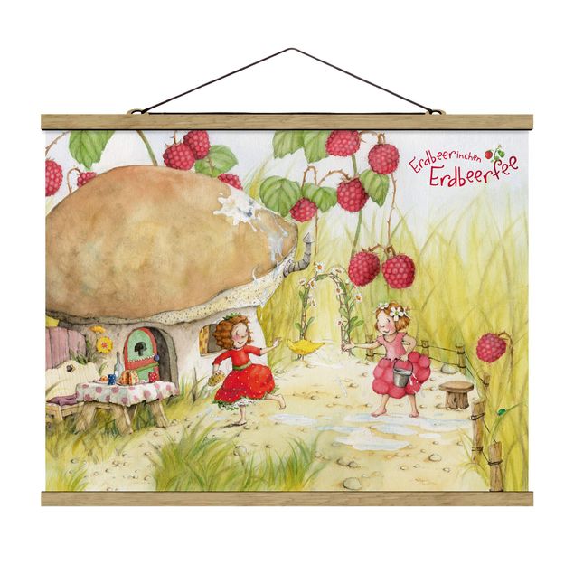 Tableau fruit The Strawberry Fairy - Sous le framboisier