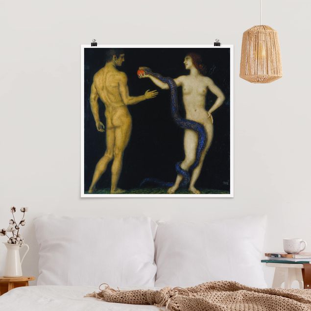 Tableaux art nouveau Franz von Stuck - Adam et Eve