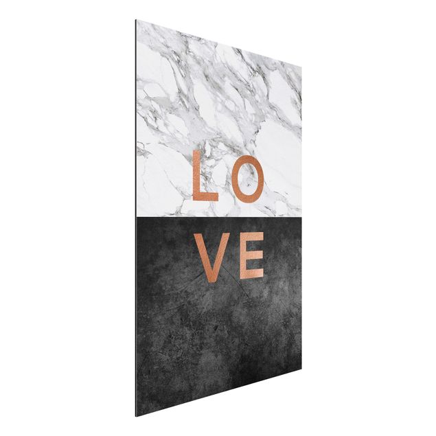 Tableaux modernes Love Copper And Marble