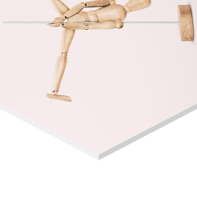 Tableaux muraux Pole Dance avec Figure En Bois