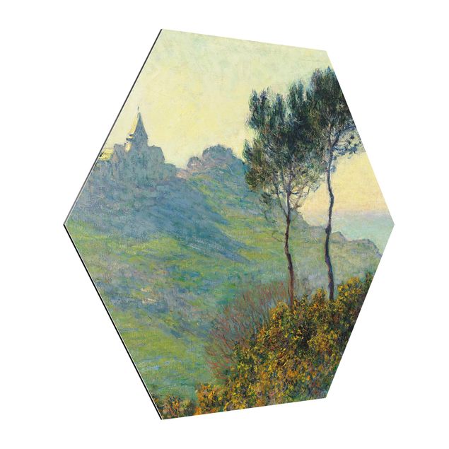 Décoration artistique Claude Monet - L'église de Varengeville au soleil couchant