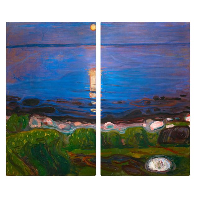 Munch tableau Edvard Munch - Nuit d'été au bord de la plage