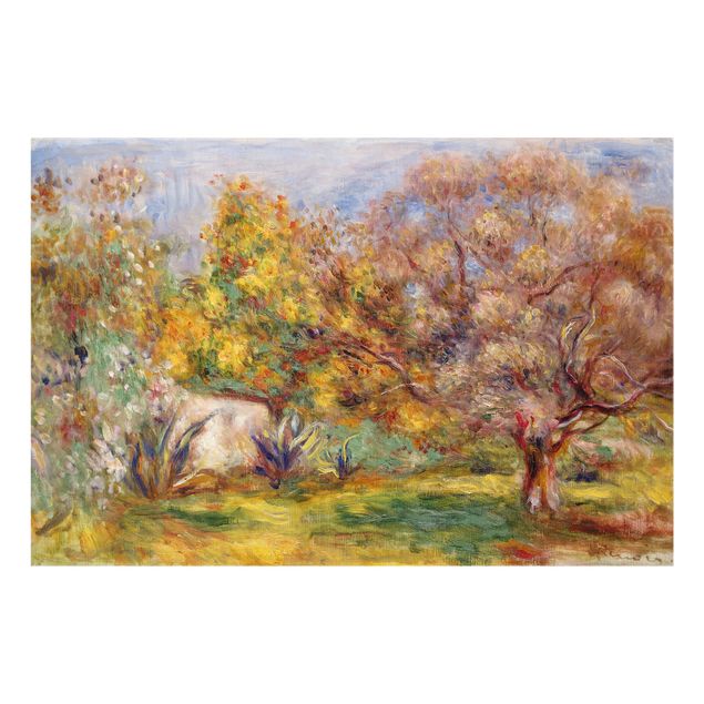 crédence cuisine en verre Auguste Renoir - Jardin d'oliviers