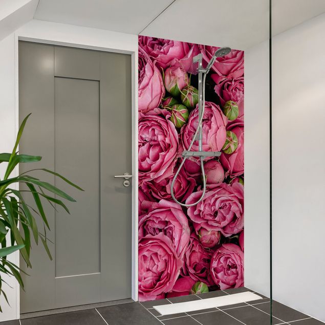 Revêtement mural de douche - Pink Peonies