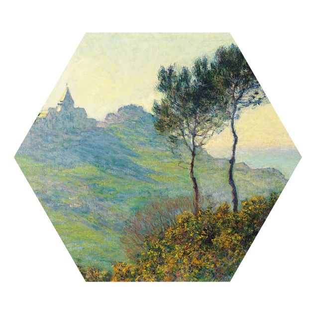 Tableaux modernes Claude Monet - L'église de Varengeville au soleil couchant
