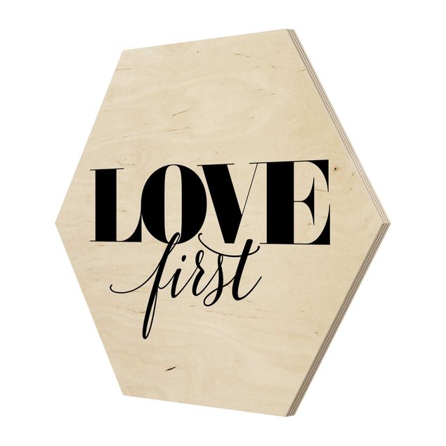 Hexagone en bois - Love First
