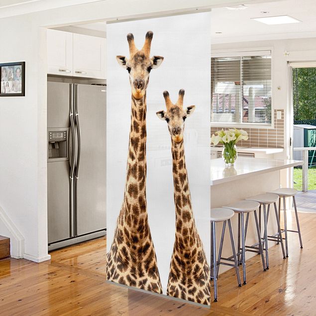 Panneau de séparation - Portrait of two giraffes