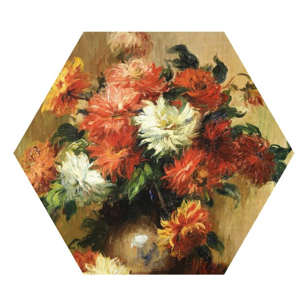 Tableau fleurs Auguste Renoir - Nature morte avec des dahlias